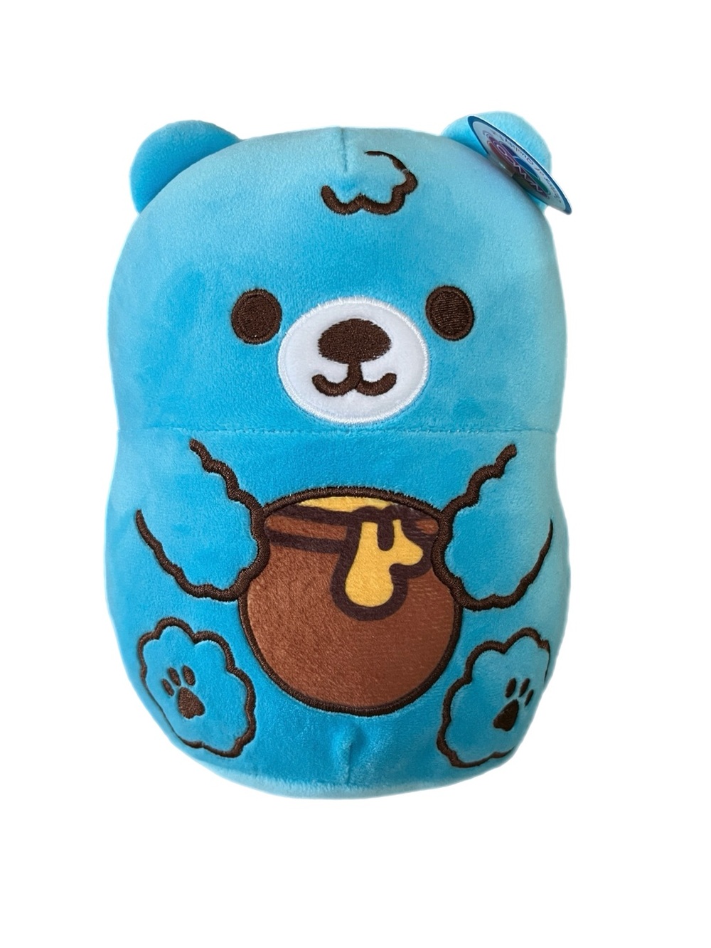 Blue Honey Bear Plush Toy - Soft Kids Stuffed Animal